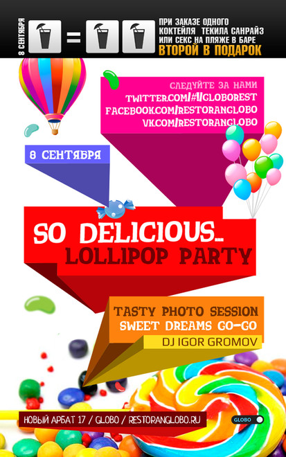 So delicious..Lollipop party  Globo