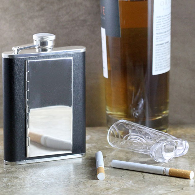 Flask&Cigarette Case