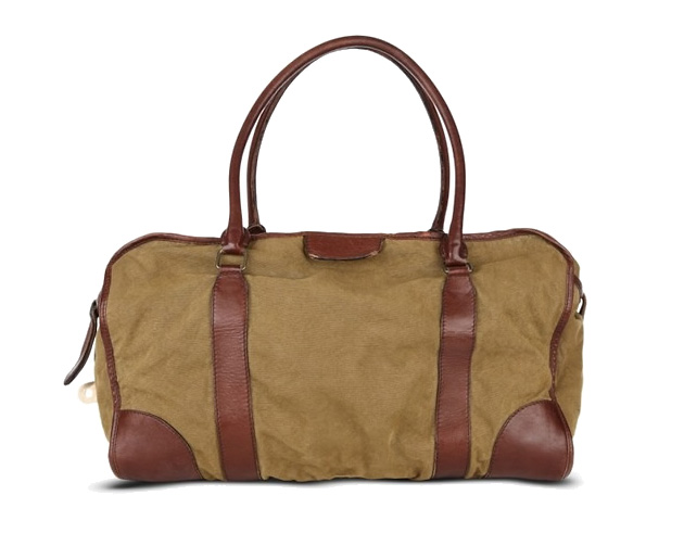 Burberry Stonewashed Canvas and Leather Holdalls