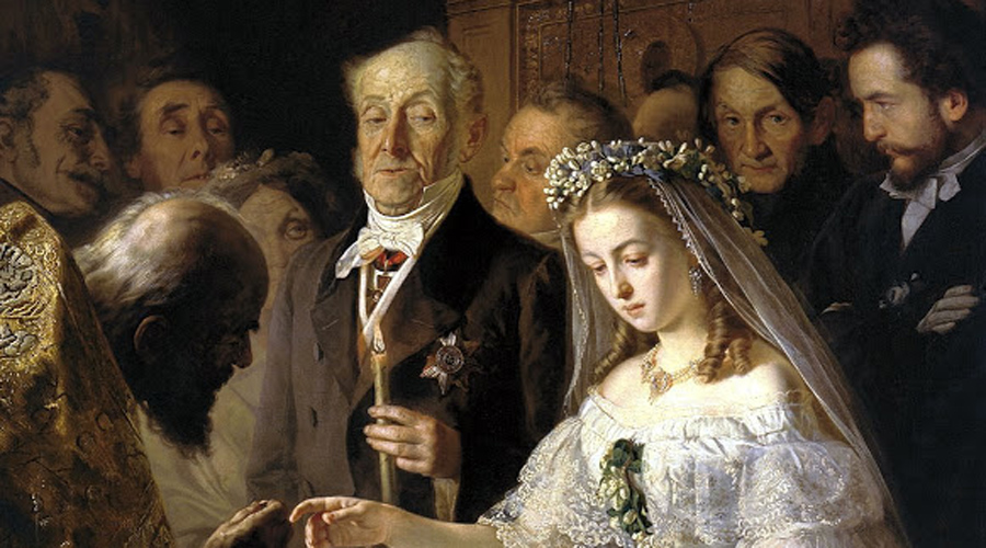 Молодая невеста уже не рада что вышла замуж за старика