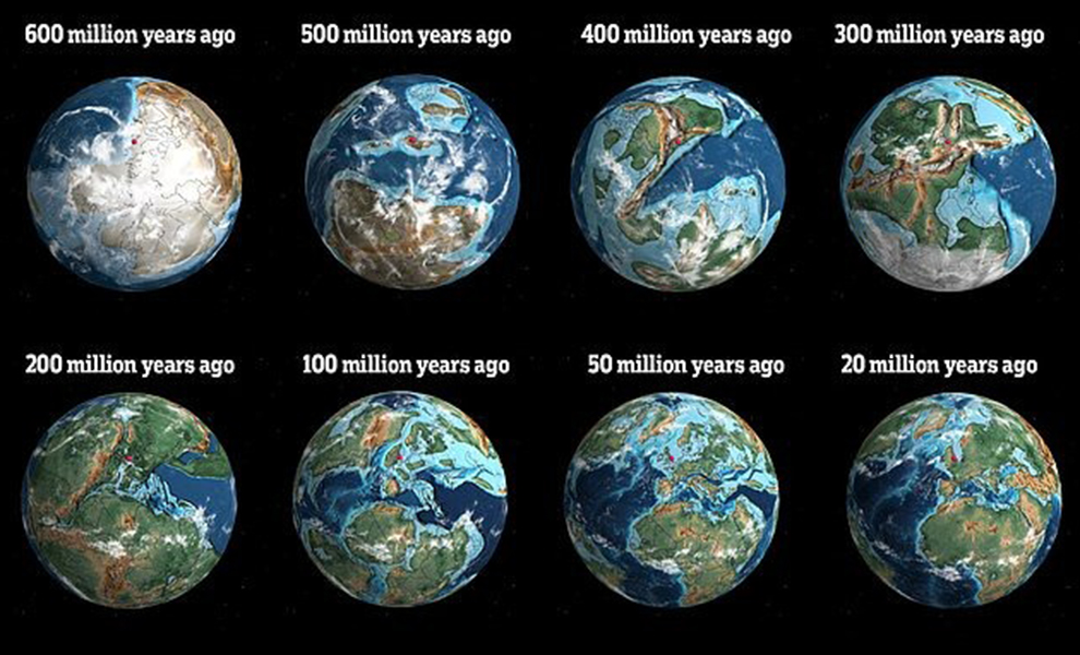 Карта земли 50000 лет назад