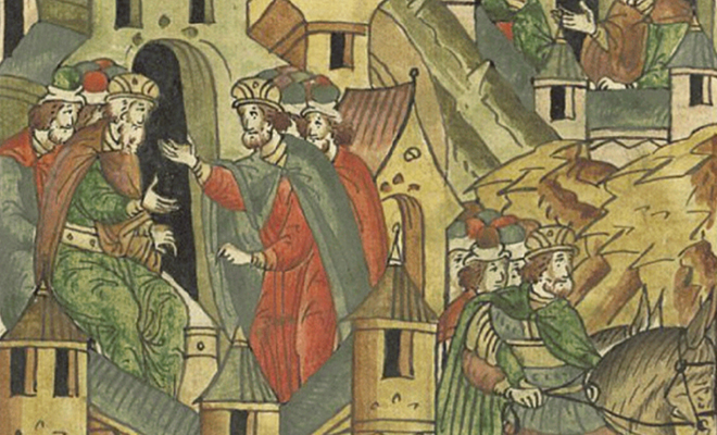Фото: Неизвестные русские миниатюристы, 1560-1570-е годы (Царский скрипторий в Александровской слободе)Лицевой Летописный свод Общественное достояние, Wikipedia