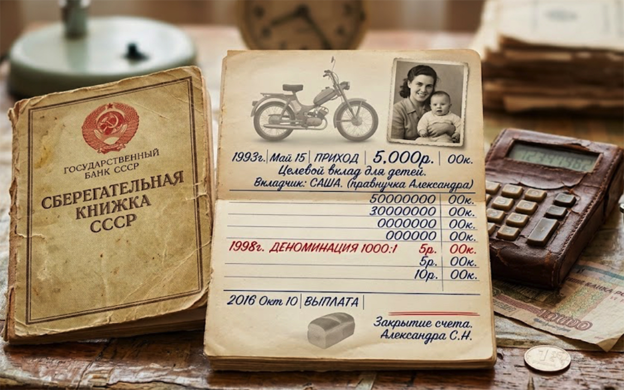 Женщина открыла вклад 1993 году, а через 23 года сняла деньги и посчитала результат