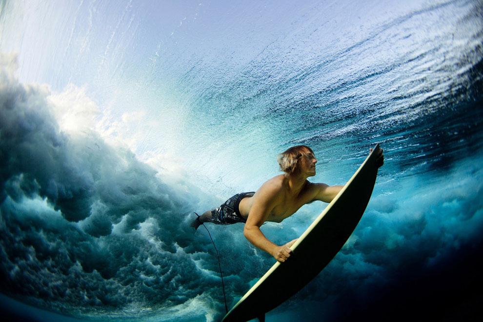 Underwater Surf by Lucia Griggi. Cloudbreak, Fiji, Pacific Ocean.