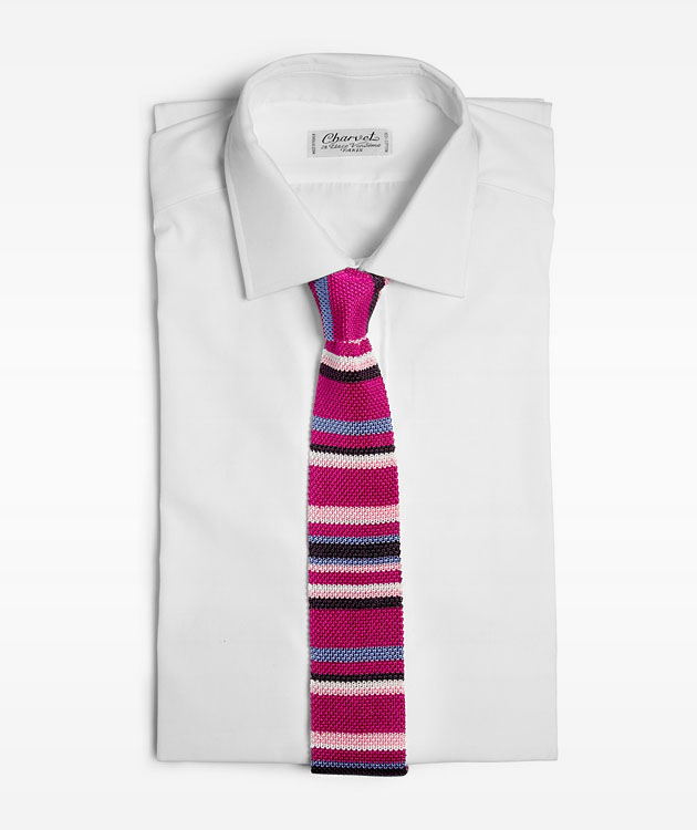 Etro Striped Silk Knit Tie