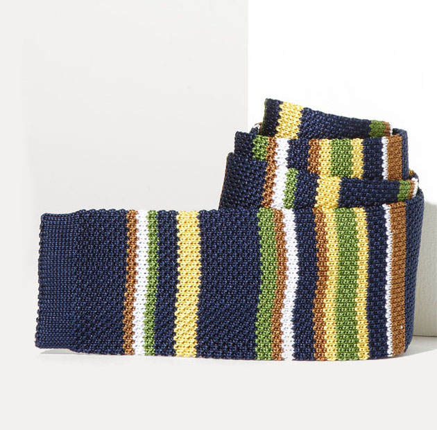 Etro Striped Silk Knit Tie