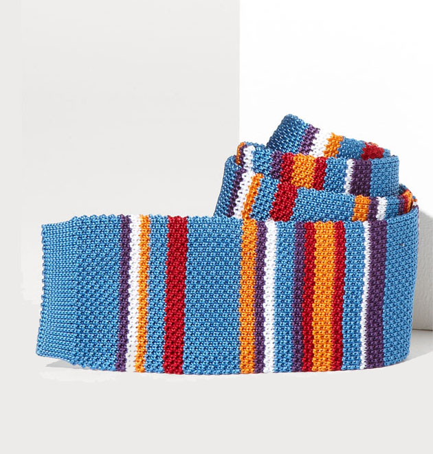 Etro Striped Silk Knit Tie