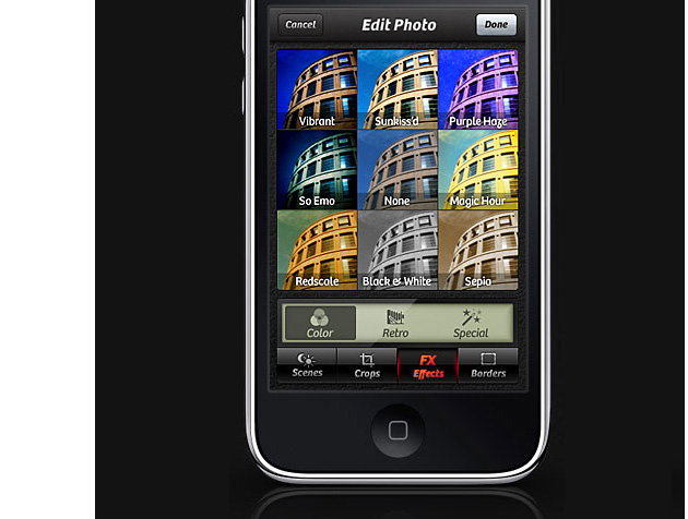 Camera+ app, iPhone