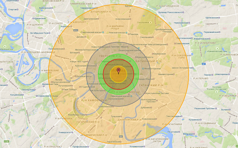 Радиус поражения ядерной. Радиус поражения ядерной бомбы Москва. Радиус поражения ядерной бомбы на карте Москвы. Зона поражения ядерного взрыва в км. Радиус положение ядерной бомбы.